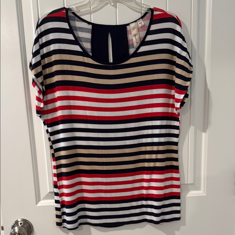 Robin-K Striped Short Sleeve Tee